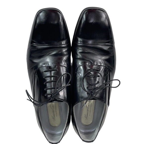 Kenneth Cole New York Mens Shoes Size 9.5 M Silver Technology Black Oxfords - Picture 4 of 11